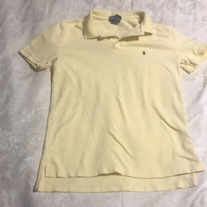 Pre-owned Boys Ralph Lauren Polo Yellow Polo Shirt Size L 14 - 16